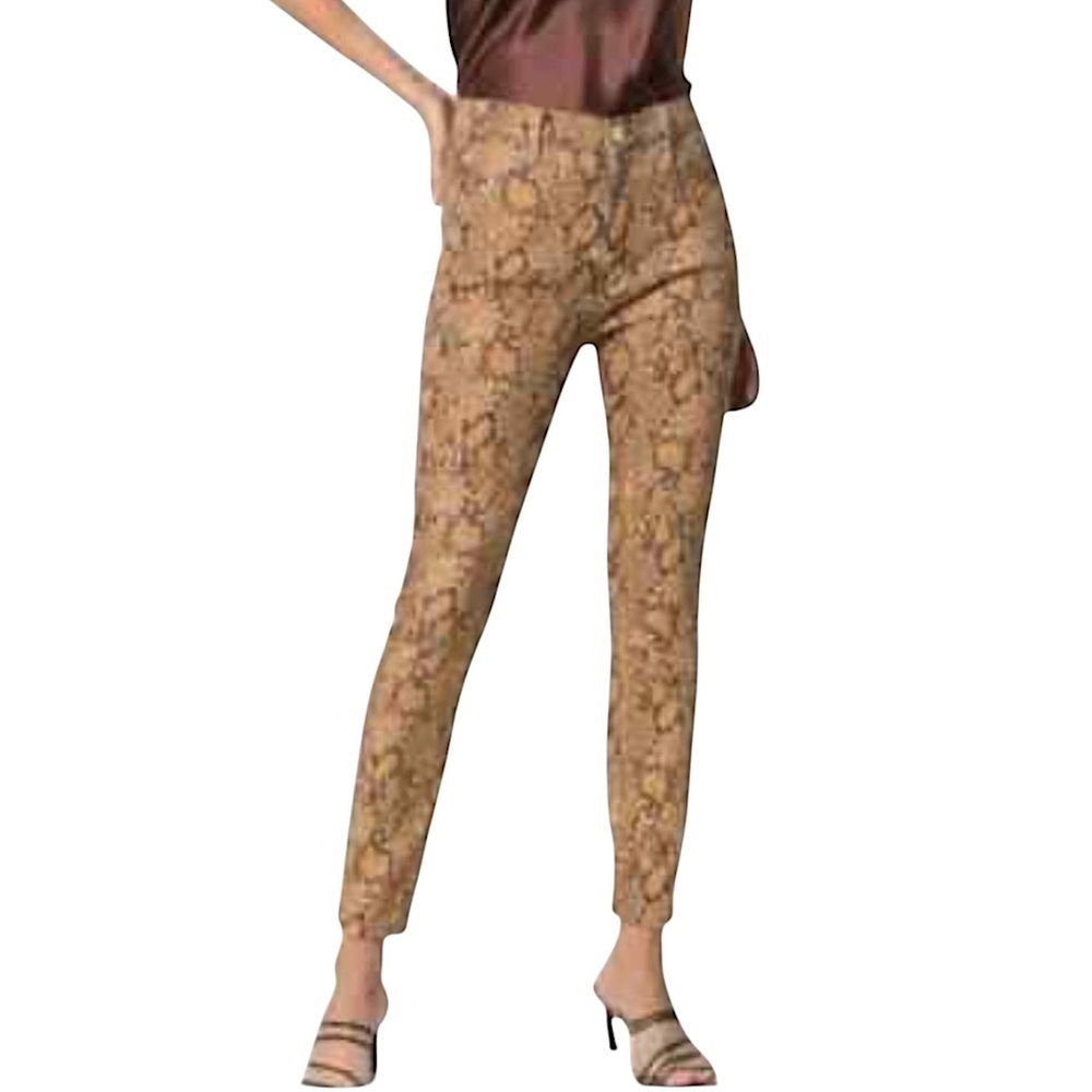 FRAME WOMENS Le High SKINNY CROPPED PHYTON PANTS SZ 26 EUC